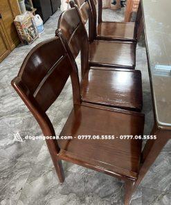 Bộ bàn ăn gỗ sồi 1m8 kèm 8 ghế màu óc chó BG205 11 Bộ bàn ăn gỗ sồi 1m8 kèm 8 ghế màu óc chó BG205