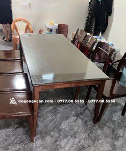 Bộ bàn ăn gỗ sồi 1m8 kèm 8 ghế màu óc chó BG205 12 Bộ bàn ăn gỗ sồi 1m8 kèm 8 ghế màu óc chó BG205