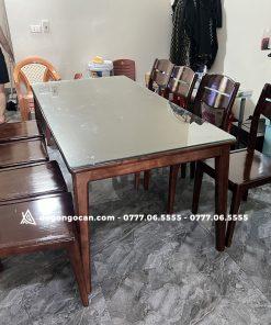 Bộ bàn ăn gỗ sồi 1m8 kèm 8 ghế màu óc chó BG205 14 Bộ bàn ăn gỗ sồi 1m8 kèm 8 ghế màu óc chó BG205