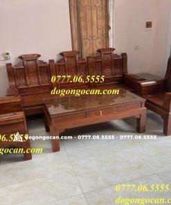 Bộ Bàn Ghế Âu Á Hương Đá Chương Thư Cuốn Chọn Vân