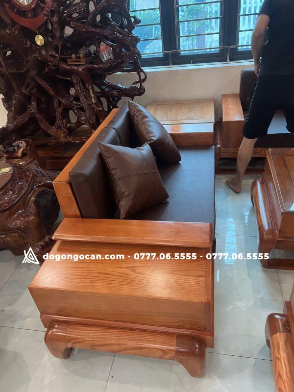 Bàn Ghế phòng khách Sofa góc zito gỗ sồi nga 4 Bàn Ghế phòng khách Sofa góc zito gỗ sồi nga