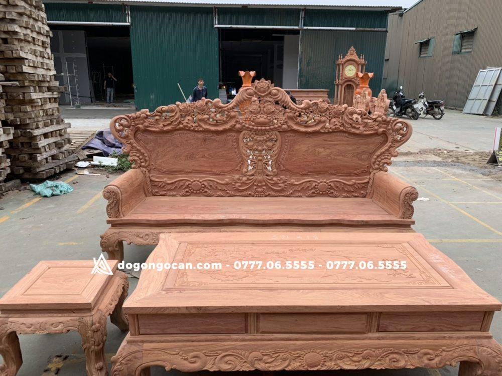 Bộ bàn ghế hoàng gia luis gỗ hương đá mẫu V3 Chân 14 10 Bộ bàn ghế hoàng gia luis gỗ hương đá mẫu V3 Chân 14