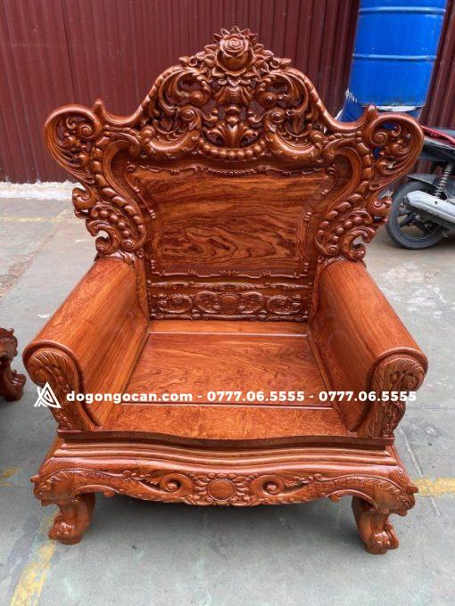 Bộ bàn ghế hoàng gia luis gỗ hương đá mẫu V3 Chân 14