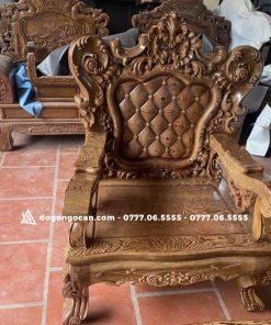 Bộ bàn ghế mẫu mới hoàng gia gỗ mun đuôi công