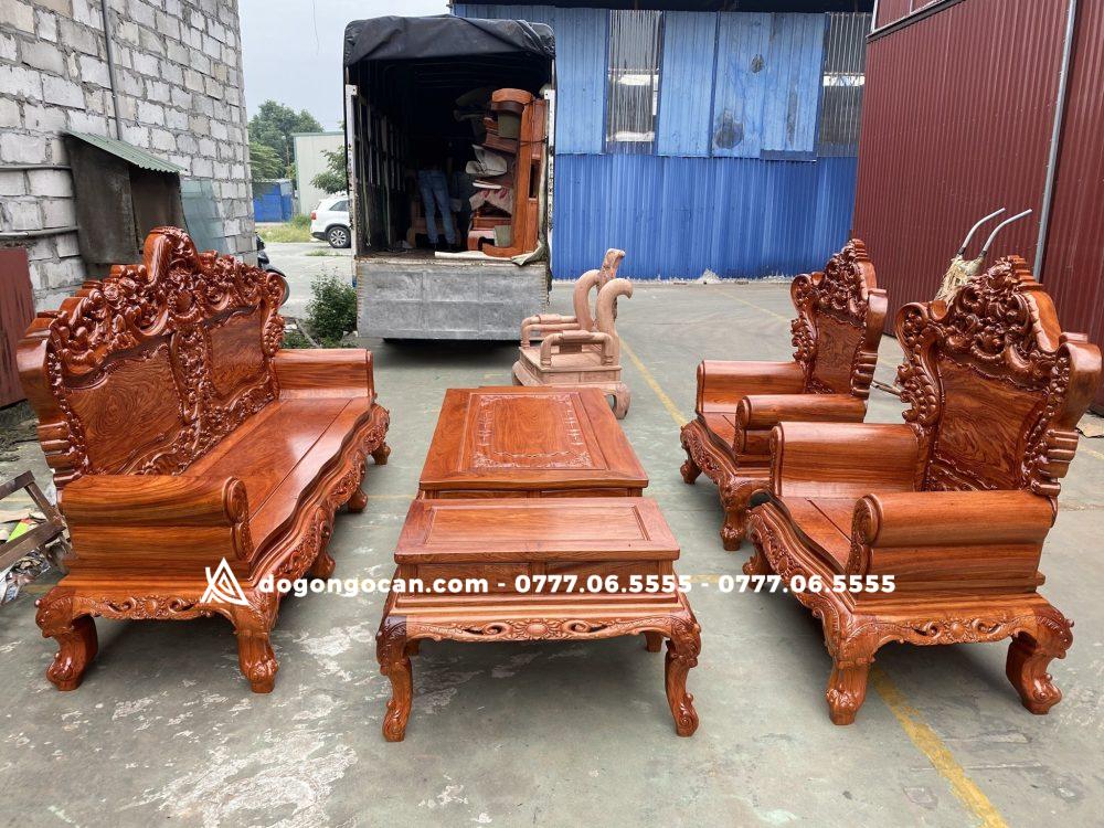 Bộ bàn ghế hoàng gia luis gỗ hương đá mẫu V3 Chân 14 1 Import placeholder for 3253