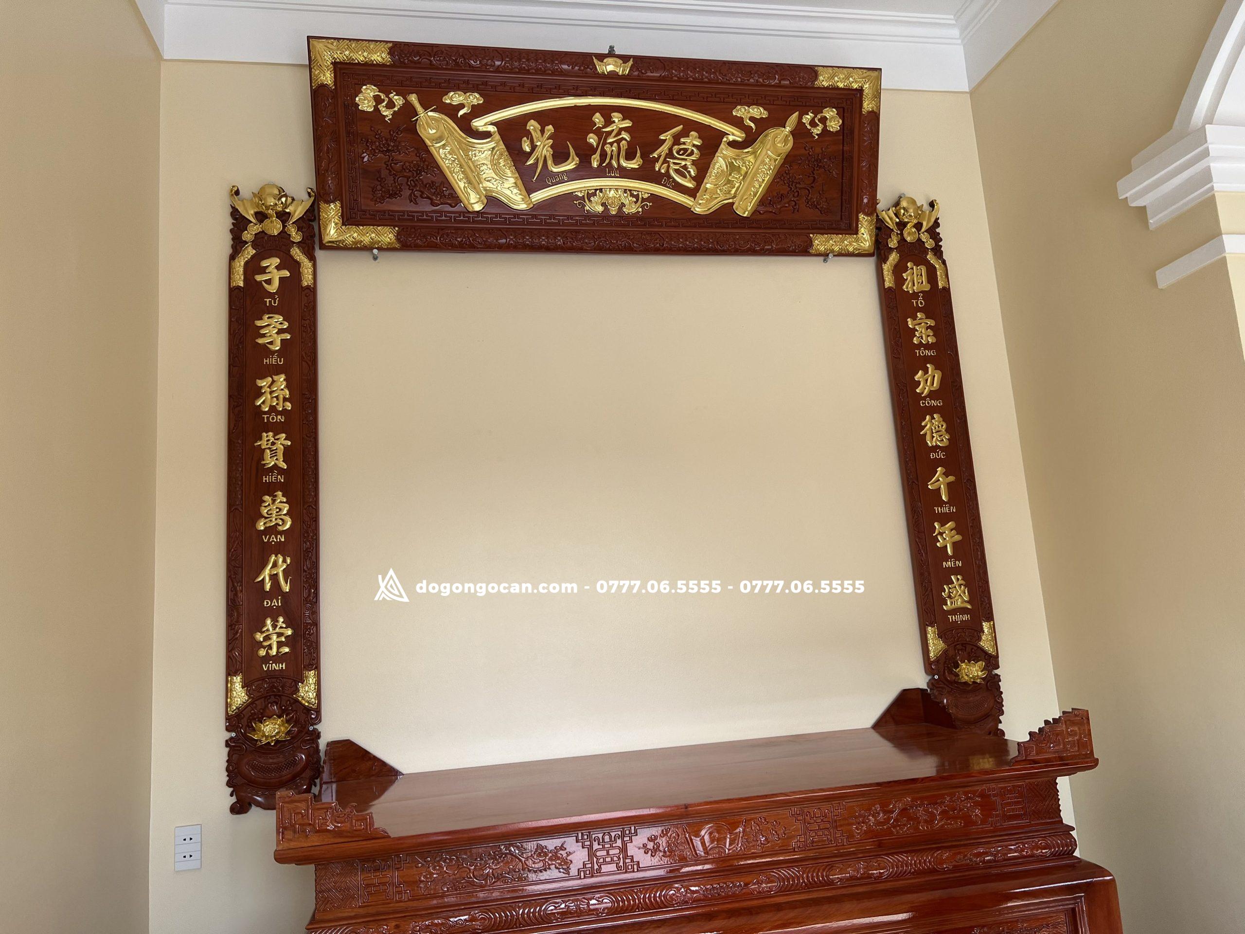 Hoành Phi Câu Đối Dát Vàng Phòng Thờ Gỗ Gụ Lào 7 Hoành Phi Câu Đối Dát Vàng Phòng Thờ Gỗ Gụ Lào