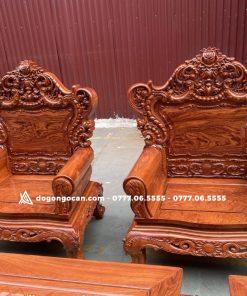 Bộ bàn ghế hoàng gia luis gỗ hương đá mẫu V3 Chân 14