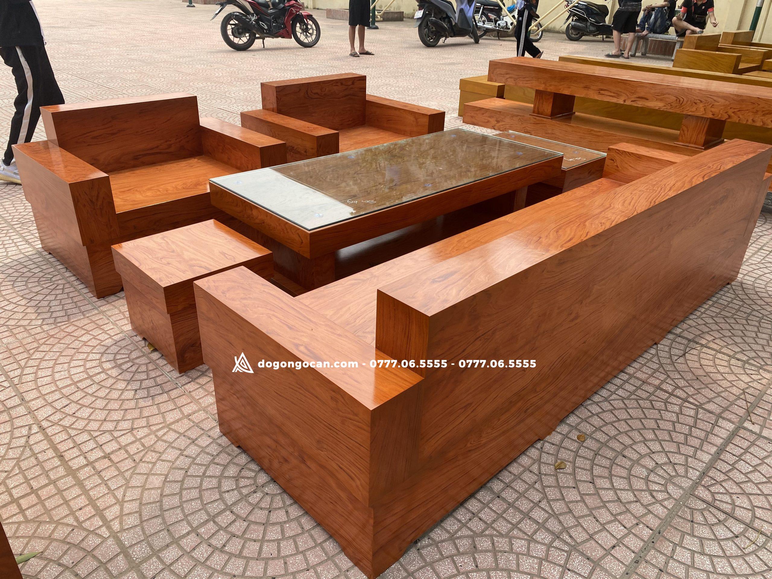 Bộ bàn ghế phòng khách sofa đối gỗ hương đá nam phi đóng hộp 4 Bộ bàn ghế phòng khách sofa đối gỗ hương đá nam phi đóng hộp