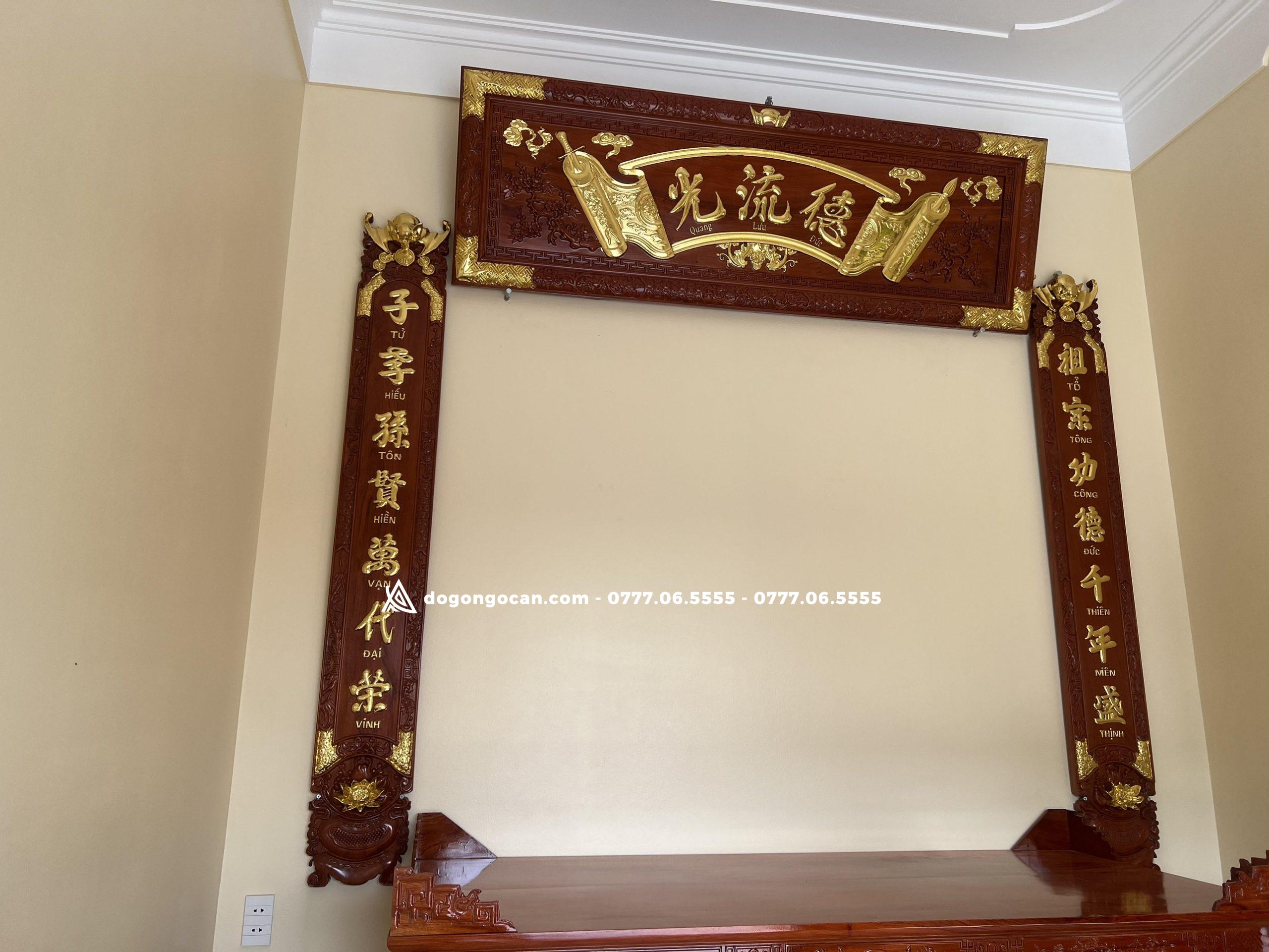 Hoành Phi Câu Đối Dát Vàng Phòng Thờ Gỗ Gụ Lào 1 Import placeholder for 5561