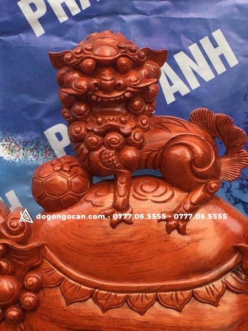 Bộ ghế nghê phượng tay 12 Gỗ hương đá gồm 6 món