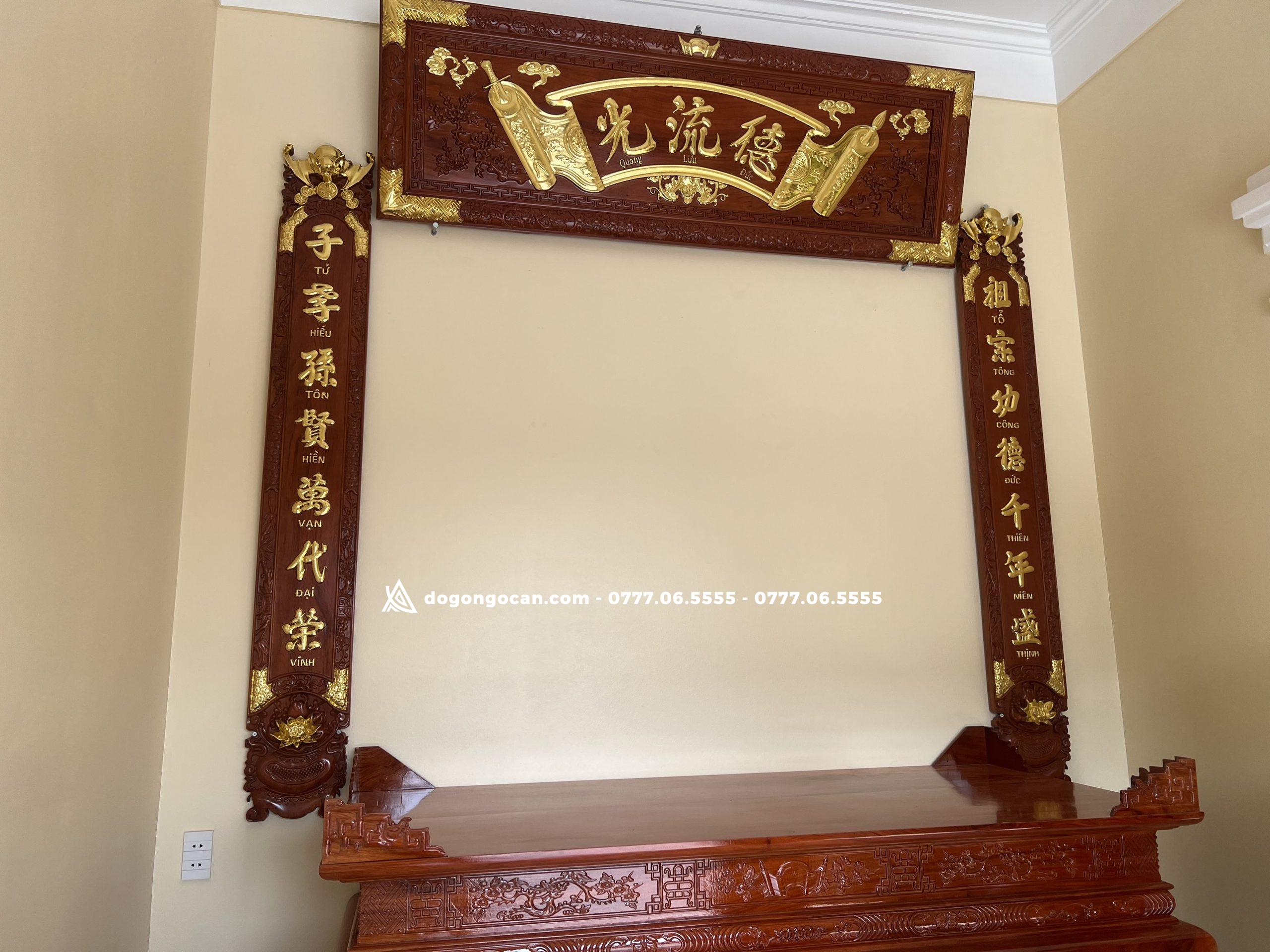 Hoành Phi Câu Đối Dát Vàng Phòng Thờ Gỗ Gụ Lào 8 Hoành Phi Câu Đối Dát Vàng Phòng Thờ Gỗ Gụ Lào