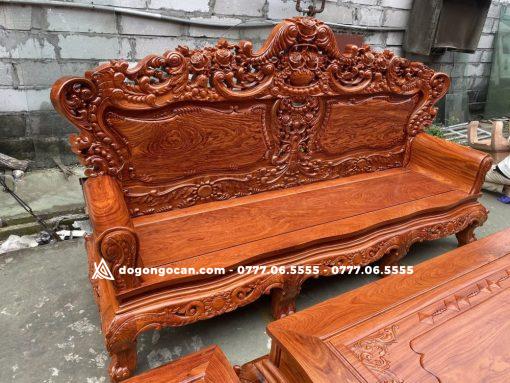 Bộ bàn ghế hoàng gia luis gỗ hương đá mẫu V3 Chân 14