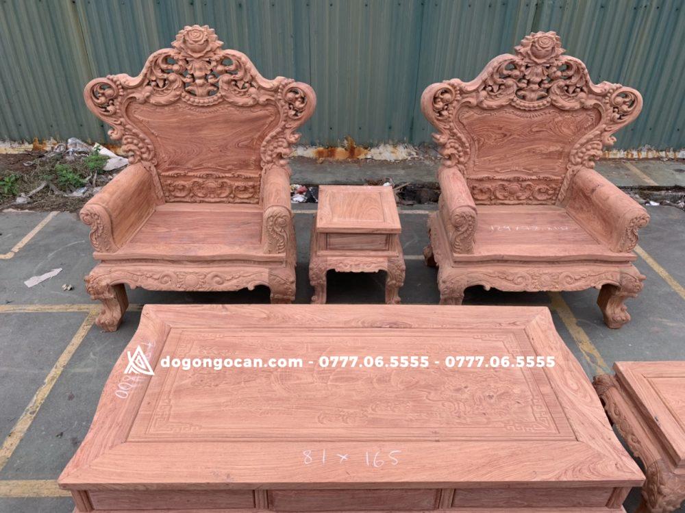 Bộ bàn ghế hoàng gia luis gỗ hương đá mẫu V3 Chân 14 8 Bộ bàn ghế hoàng gia luis gỗ hương đá mẫu V3 Chân 14