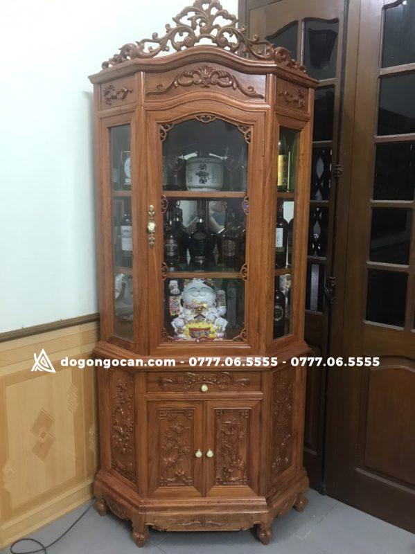 Tủ rượu hàng đẹp gỗ hương đá góc 70cm ( anh Thảo - Hà Nội ) 1 Import placeholder for 5886