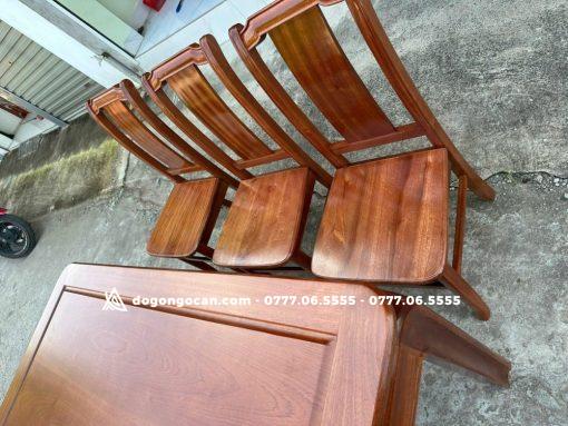Bàn ăn chữ nhật gỗ xoan đào dài 1m6 rộng 80cm bao gồm 6 ghế