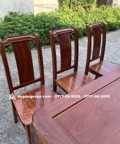 Bàn ăn chữ nhật gỗ xoan đào dài 1m6 rộng 80cm bao gồm 6 ghế