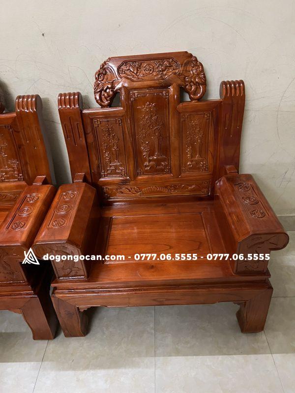 Bộ bàn ghế Âu Á chương voi gỗ xoan ta 6 Bộ Bàn Ghế Phòng Khách Âu Á Chương Voi Gỗ Xoan Ta