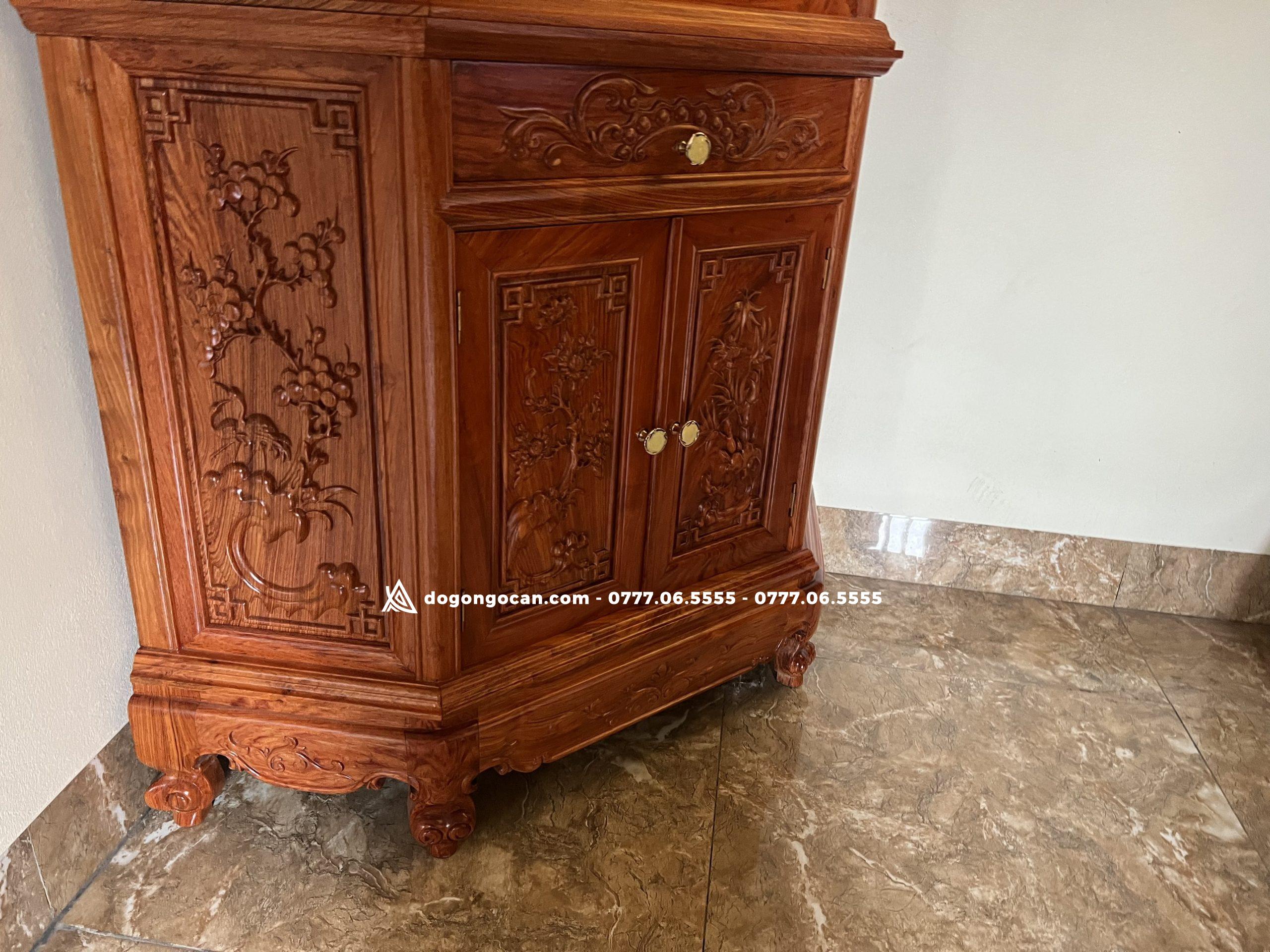 Tủ rượu hàng đẹp gỗ hương đá góc 70cm ( anh Thảo - Hà Nội ) 10 Tủ rượu hàng đẹp gỗ hương đá góc 70cm ( anh Thảo – Hà Nội )