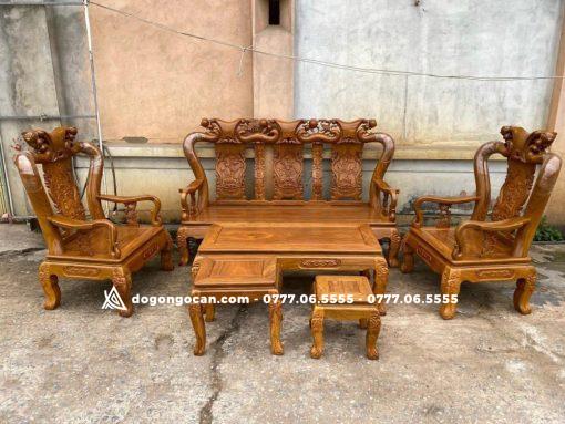 Bộ Minh Quốc Đào gỗ lim tay 12 gồm 6 món