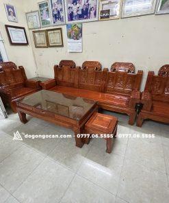 Bộ bàn ghế Âu Á chương voi gỗ xoan ta 9 Bộ Bàn Ghế Phòng Khách Âu Á Chương Voi Gỗ Xoan Ta