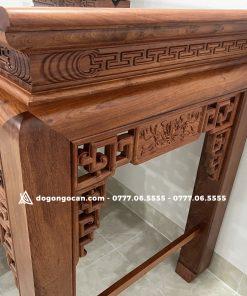 Combo án gian thờ sen triện và bàn cơm gỗ hương đá 1m97 16 Combo án gian thờ sen triện và bàn cơm gỗ hương đá 1m97