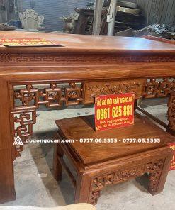 Combo án gian thờ sen triện và bàn cơm gỗ hương đá 1m97 19 Combo án gian thờ sen triện và bàn cơm gỗ hương đá 1m97