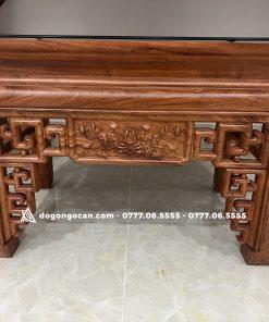 Combo án gian thờ sen triện và bàn cơm gỗ hương đá 1m97 23 Combo án gian thờ sen triện và bàn cơm gỗ hương đá 1m97