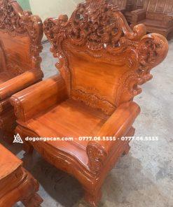 Bộ bàn ghế phòng khách hoàng gia vách trơn gỗ lim đồng bằng 15 Bộ bàn ghế phòng khách hoàng gia vách trơn gỗ xà cừ hàng vip khuôn 4 ván 2