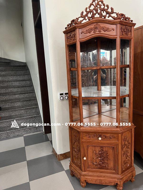 Mẫu tủ rượu góc 60 độ hàng vip gỗ hương đá (Chú Minh, Hải Phòng) 3 Mẫu tủ rượu góc 60 độ hàng vip gỗ hương đá (Chú Minh, Hải Phòng)