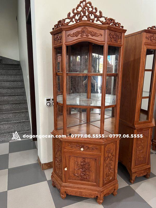 Mẫu tủ rượu góc 60 độ hàng vip gỗ hương đá (Chú Minh, Hải Phòng) 1 Import placeholder for 5416