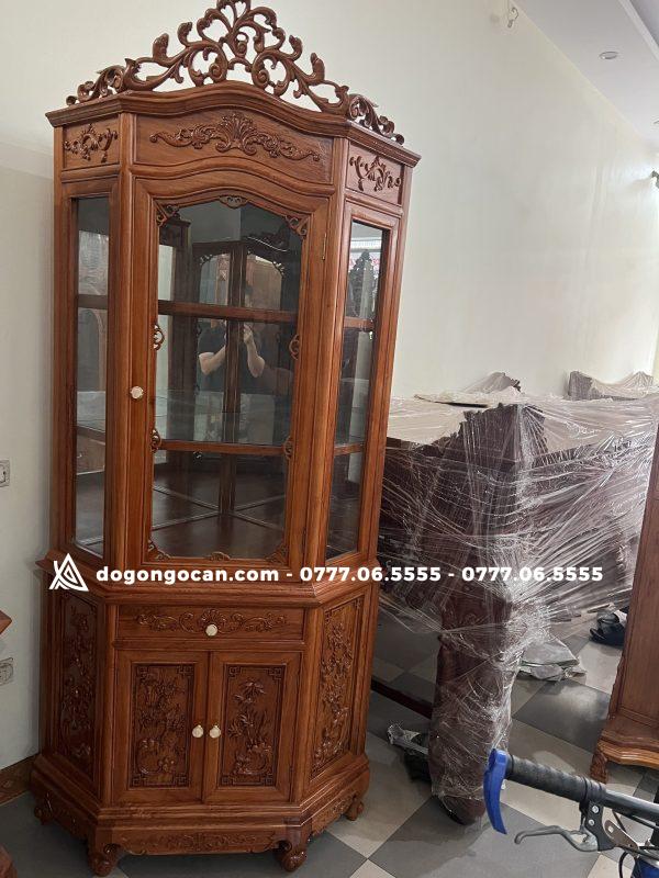 Mẫu tủ rượu góc 60 độ hàng vip gỗ hương đá (Chú Minh, Hải Phòng) 4 Mẫu tủ rượu góc 60 độ hàng vip gỗ hương đá (Chú Minh, Hải Phòng)