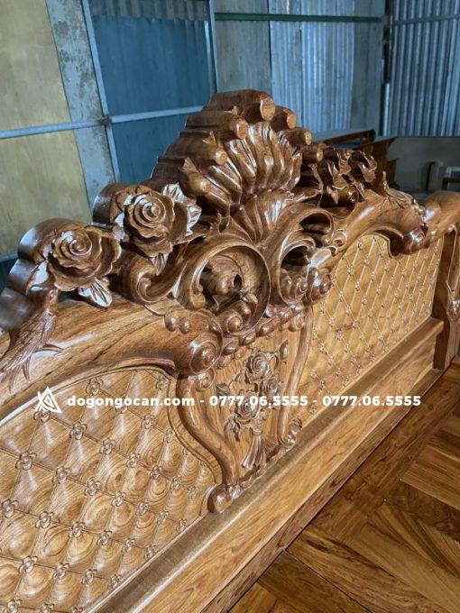 Mẫu Giường Hồng Trĩ Vách Trám Mai 1m6x2m Gỗ Hương Đá Nam Phi