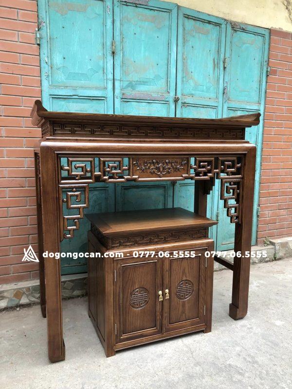 Bàn Thờ Đứng Hiện Đại 175cm Gỗ Sồi Mẫu Triện Sen 4 Bàn Thờ Đứng Hiện Đại 175cm Gỗ Sồi Mẫu Triện Sen