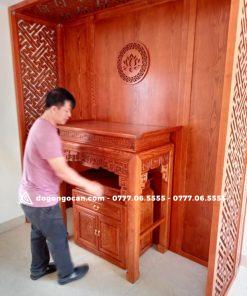 Combo Bàn thờ chung cư hoạ tiết tinh xảo 1m27 gỗ sồi 8 Combo Bàn thờ chung cư hoạ tiết tinh xảo 1m27 gỗ sồi