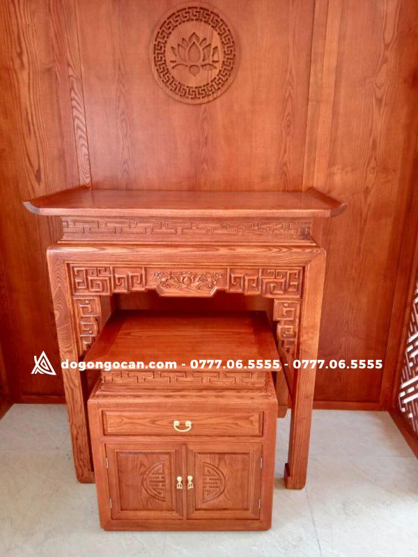 Combo Bàn thờ chung cư hoạ tiết tinh xảo 1m27 gỗ sồi 1 Import placeholder for 5892
