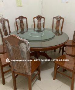 Bàn ăn tròn xoay gỗ xoan đào bắc cao cấp gồm 10 ghế 16 Import placeholder for 3696