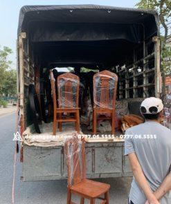 Bàn ăn tròn xoay gỗ xoan đào bắc cao cấp gồm 10 ghế 14 Bàn ăn tròn xoay 8 ghế sẻ quạt gỗ xoan đào hàng đẹp