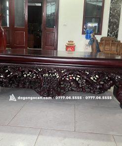 Sập gỗ Gụ đục Thập Điểu Quần Mai kênh bong sắc nét kt 1m8 x 2m2 15 Sập gỗ Gụ đục Thập Điểu Quần Mai kênh bong sắc nét kt 1m8 x 2m2