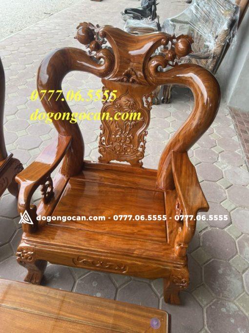 Bộ bàn ghế minh quốc gỗ lim tay 12 phun Pu