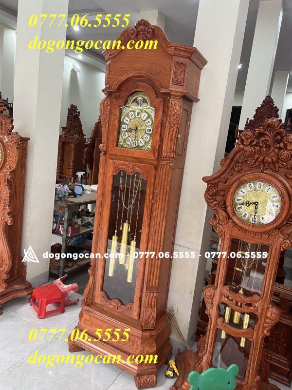 Đồng Hồ Cây hàng hộp vuông gỗ hương đá nam phi cao 2m2 4 Đồng Hồ Cây hàng hộp vuông gỗ hương đá nam phi cao 2m2