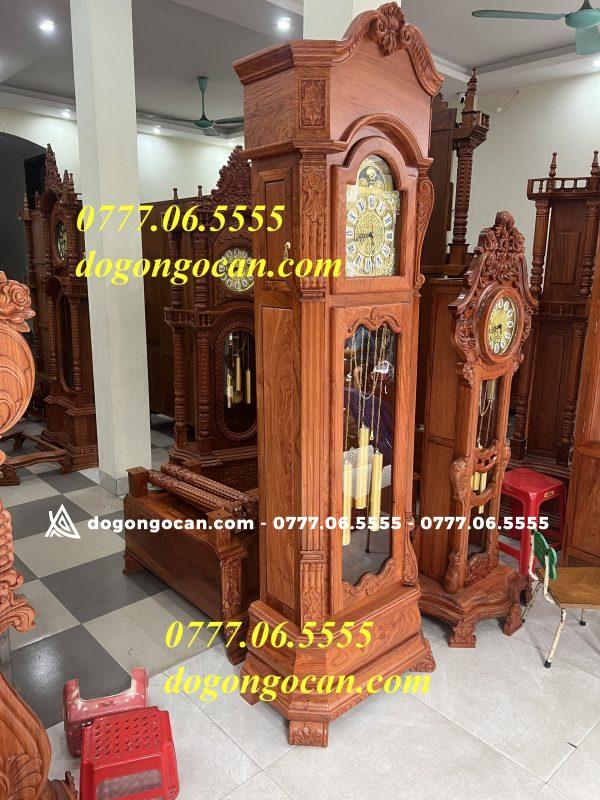 Đồng Hồ Cây hàng hộp vuông gỗ hương đá nam phi cao 2m2 5 Đồng Hồ Cây hàng hộp vuông gỗ hương đá nam phi cao 2m2