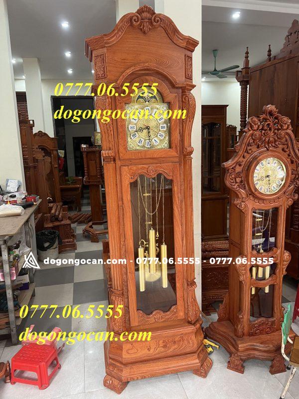 Đồng Hồ Cây hàng hộp vuông gỗ hương đá nam phi cao 2m2 3 Đồng Hồ Cây hàng hộp vuông gỗ hương đá nam phi cao 2m2