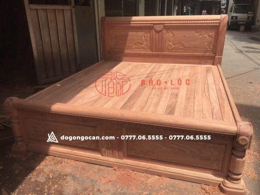 Mẫu giường ngủ chữ X gỗ hương đá nam phi 1m8 * 2m