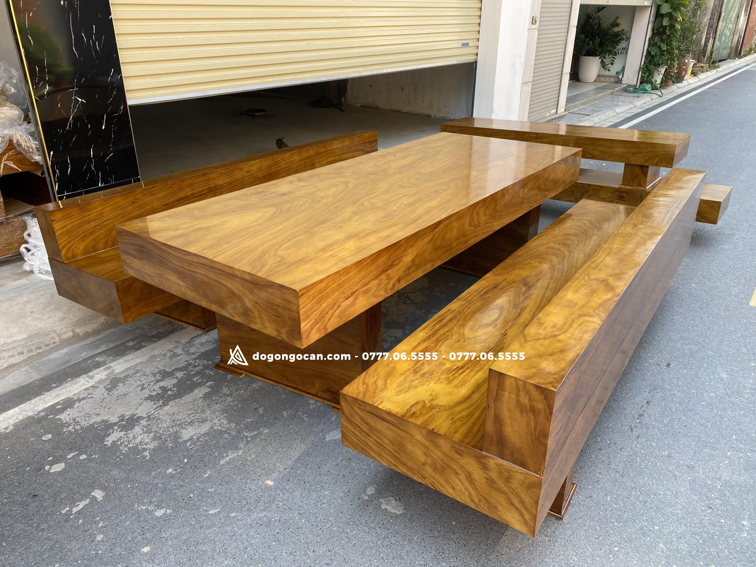 Bộ Bàn Ghế K3 Có Tựa Gỗ Hương Xám Nam Phi Đóng Hộp 5 Bộ Bàn Ghế K3 Có Tựa Gỗ Hương Xám Nam Phi Đóng Hộp