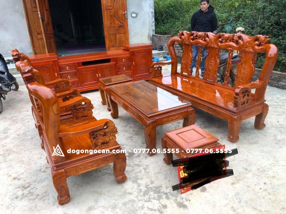 Combo bộ bàn ghế phòng khách minh quốc đào 5 Bộ bàn ghế phòng khách minh quốc đào xoan ta