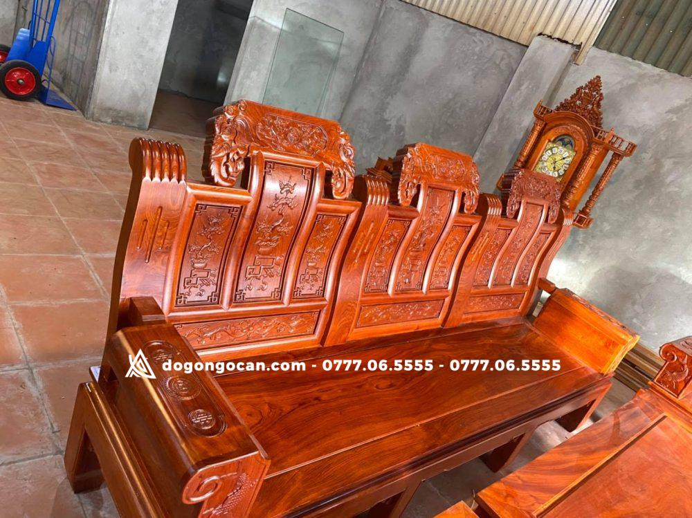 Bộ bàn ghế Âu Á Chương Voi gỗ Hương Đá 4 Bộ bàn ghế Âu Á Chương Voi gỗ Hương Đá