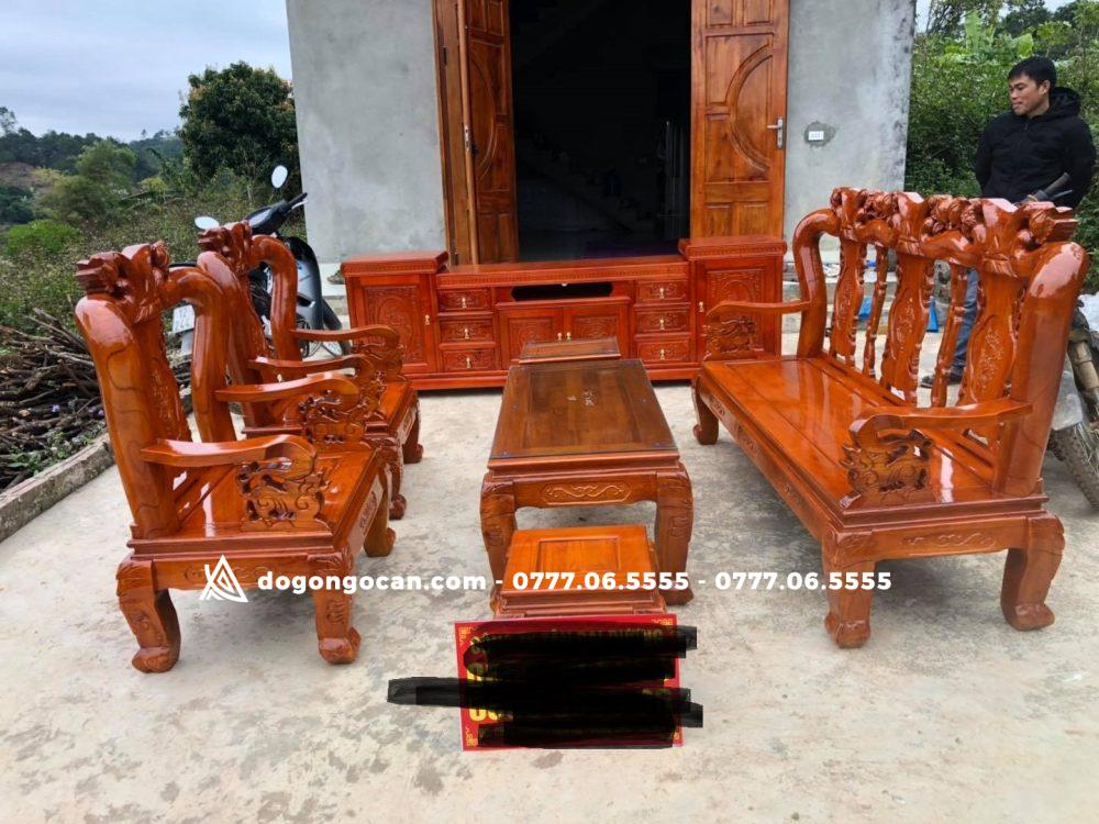 Combo bộ bàn ghế phòng khách minh quốc đào 4 Bộ bàn ghế phòng khách minh quốc đào xoan ta