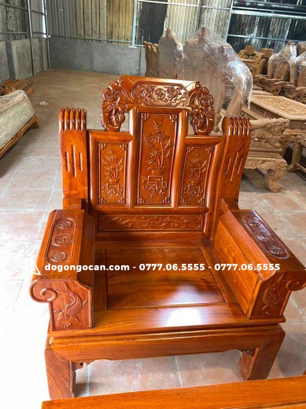 Bộ bàn ghế Âu Á Chương Voi gỗ Hương Đá 5 Bộ bàn ghế Âu Á Chương Voi gỗ Hương Đá