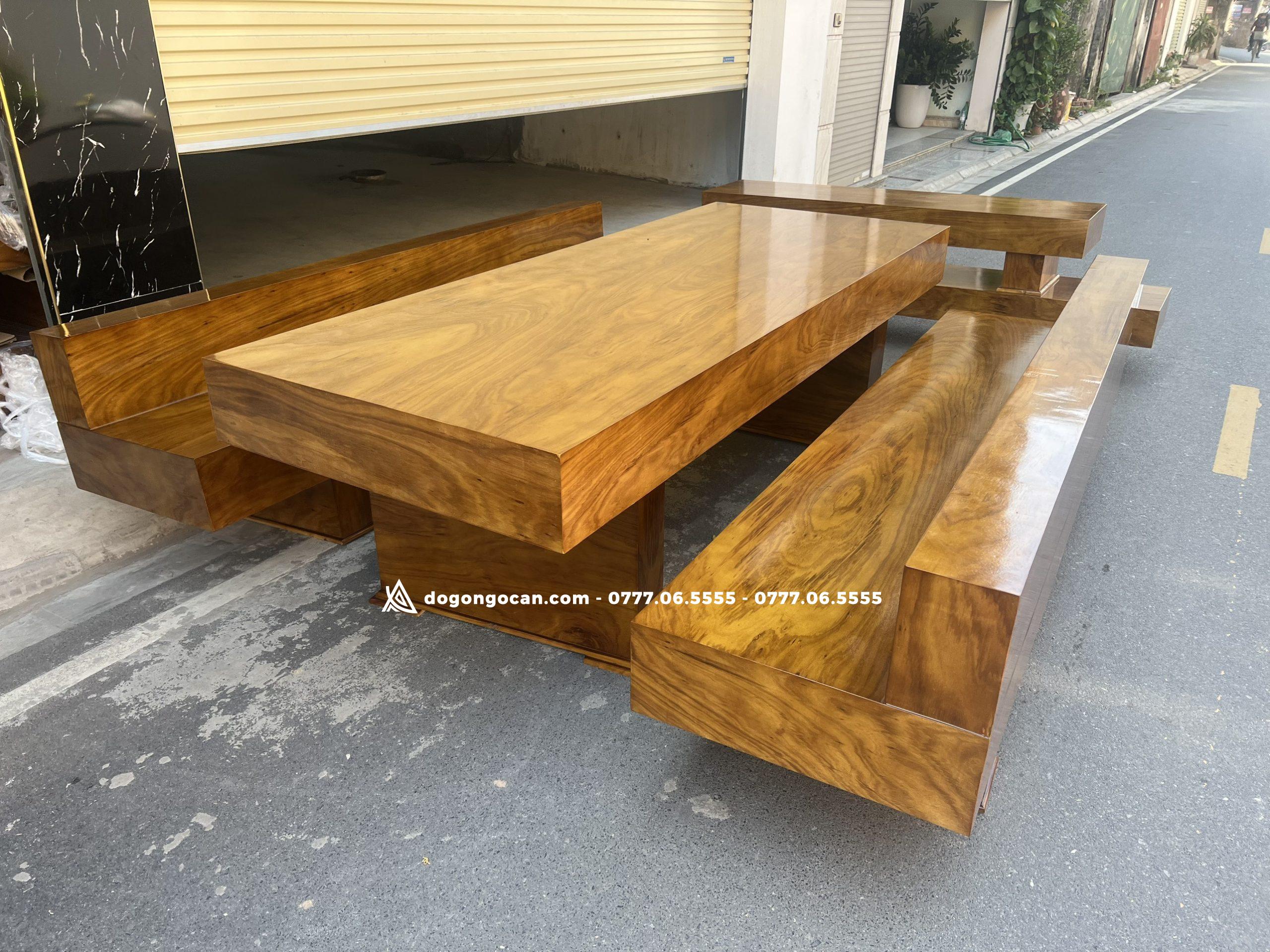 Bộ Bàn Ghế K3 Có Tựa Gỗ Hương Xám Nam Phi Đóng Hộp 7 Bộ Bàn Ghế K3 Có Tựa Gỗ Hương Xám Nam Phi Đóng Hộp