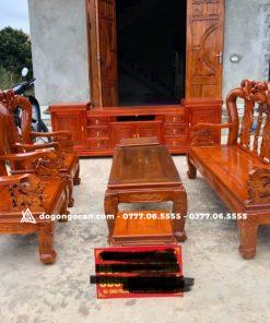 Combo bộ bàn ghế phòng khách minh quốc đào 10 Bộ bàn ghế phòng khách minh quốc đào xoan ta